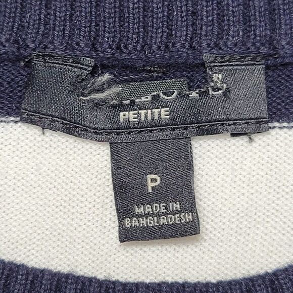 NWOT Talbots Stripe Short Sleeve Knit Top Sz P - Picture 4 of 6